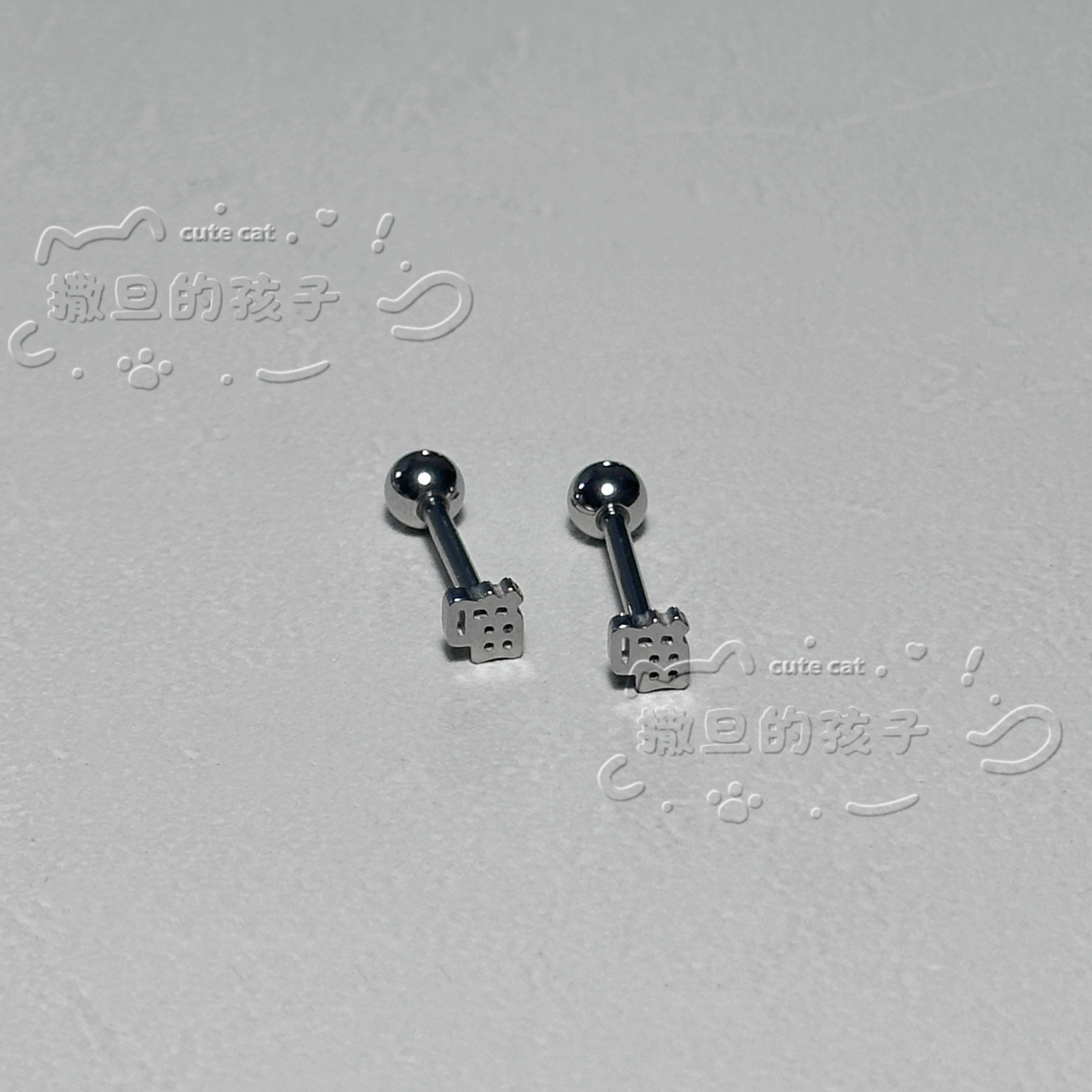 Satan's Child Meow Tongue Piercing Drinkable Tongue Ring Stainless Steel Sexy Cute Tongue Jewelry detail image 3