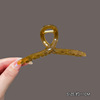 Fashionable big metal elegant crab pin, acrylic brand shark, hairgrip from pearl, light luxury style