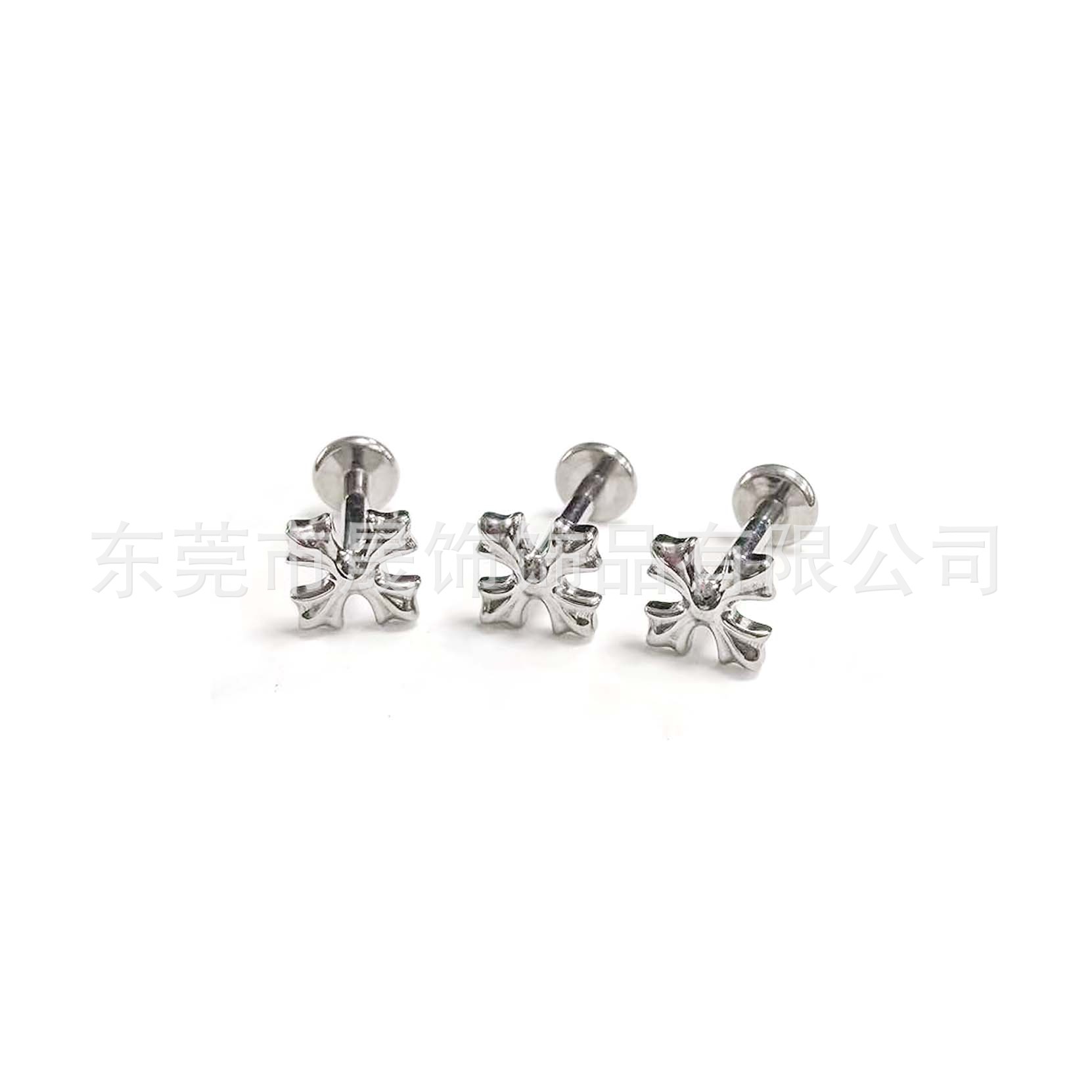 F136 Titanium 朋克风克罗 Heart Cross Ear Stud Labret Stud G23 Implant Grade Titanium 人体 Piercing Jewelry Accessories 头