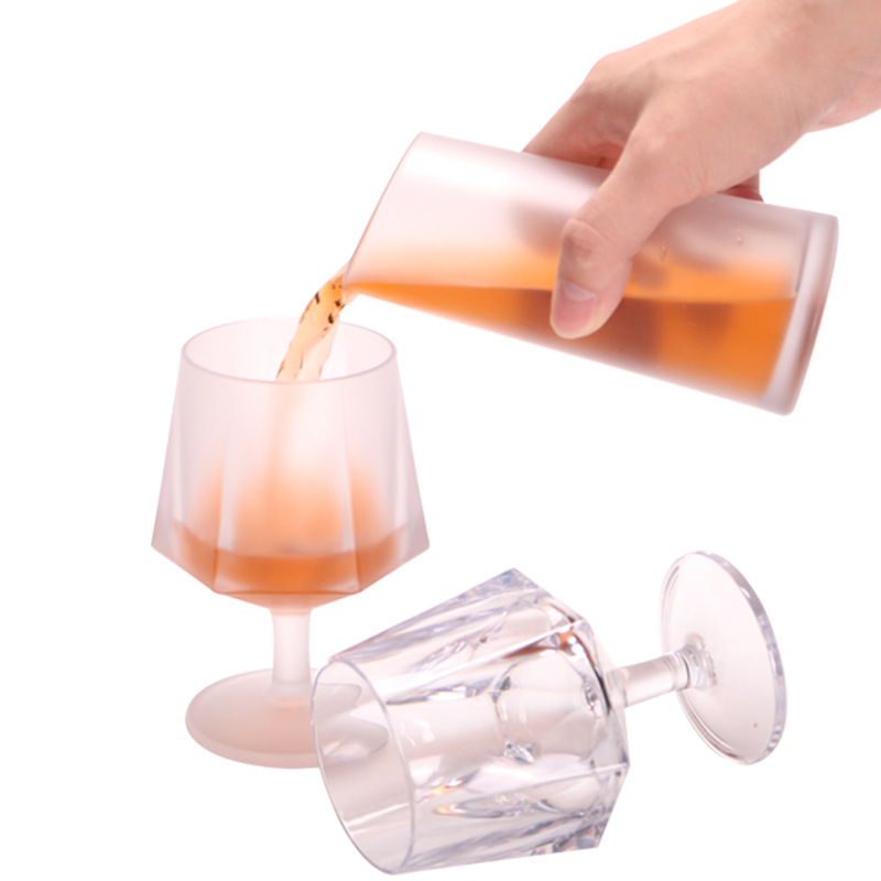 Tazas acrílicas esmeriladas, tazas de whisky, tazas de champán, tazas de vino extranjero KTV, dispensadores de vino comerciales, juegos de tazas de vino