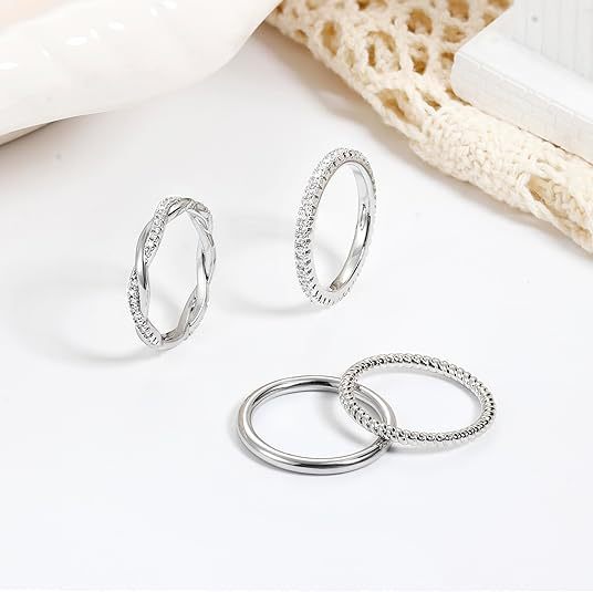 Exquisite Women's Stackable 18k Gold-plated Ring With Zircon_voghion.com