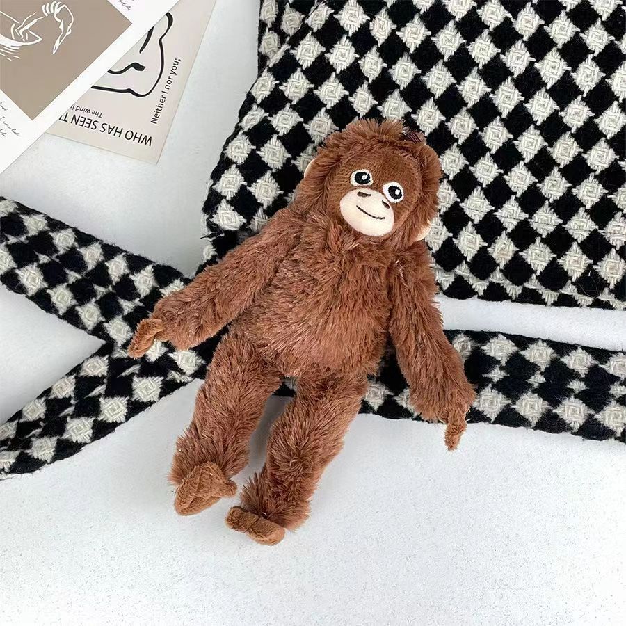 Long-legged monkey plush toy cross-border Internet-famous little monkey pendant cute orangutan doll pendant keychain