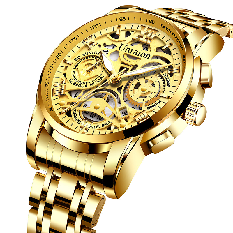 Reloj de movimiento automático de una pieza Calendario de hombre impermeable luminoso reloj no mecánico dial grande transfronterizo nuevo