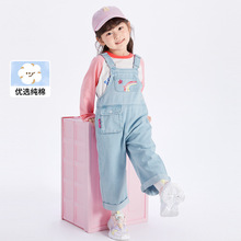 2025春季新款女童裤子儿童长裤宝宝童装新秋装小童宽松牛仔背带裤