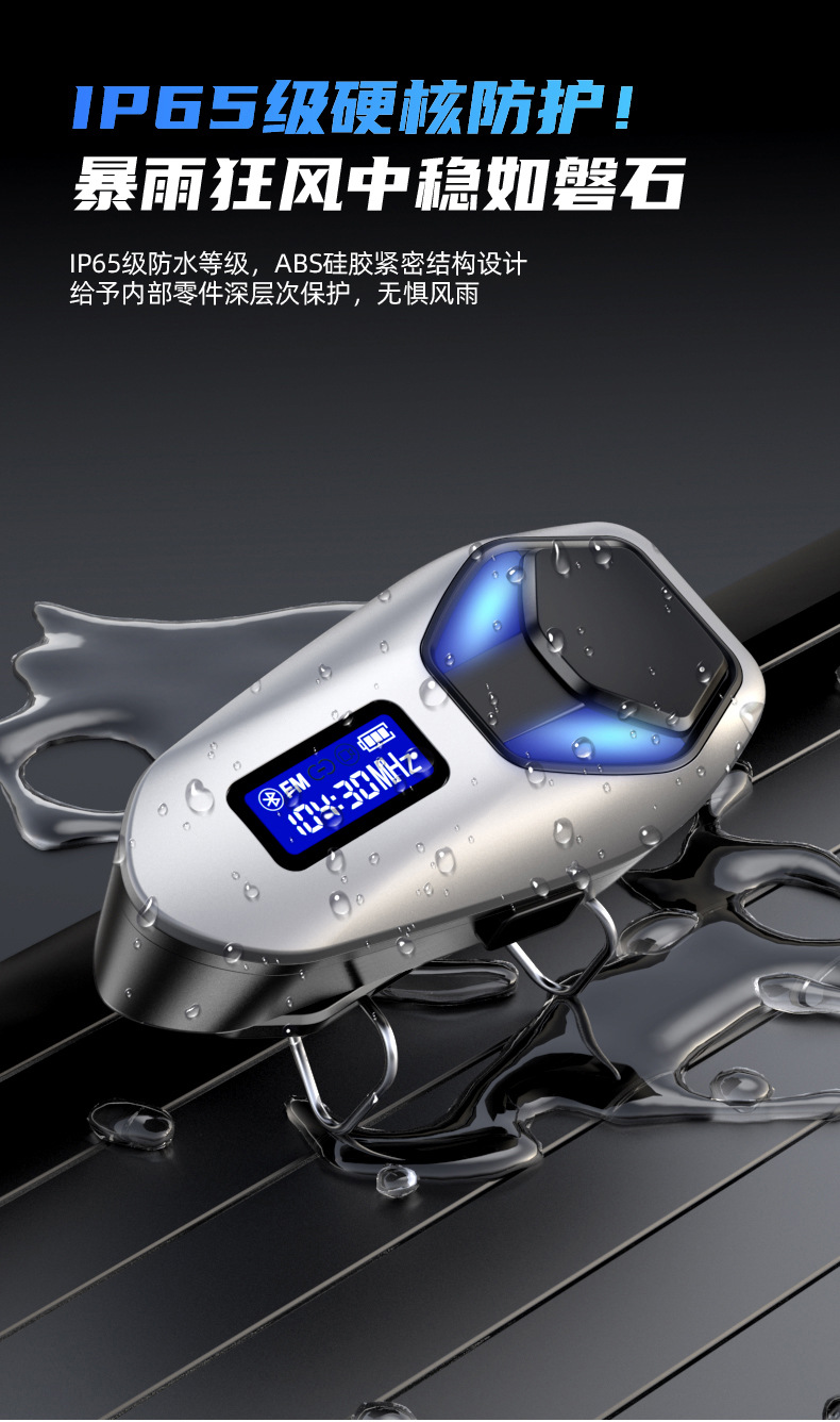 Travel Helmet Bluetooth Headset Zinc Alloy Shell Hifi Sound Quality Bass Waterproof Noise Reduction Cycling Call K12