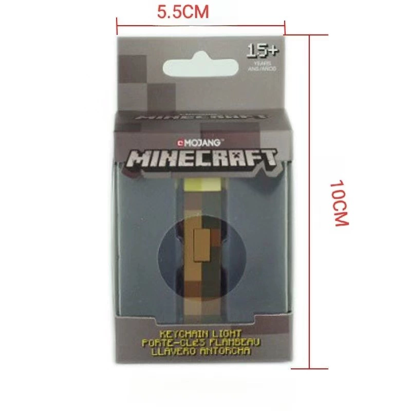 Брелок-подвеска в виде факела из Minecraft, ночник, настенный светильник, модель периферийного оборудования MC, креативный брелок-игрушка