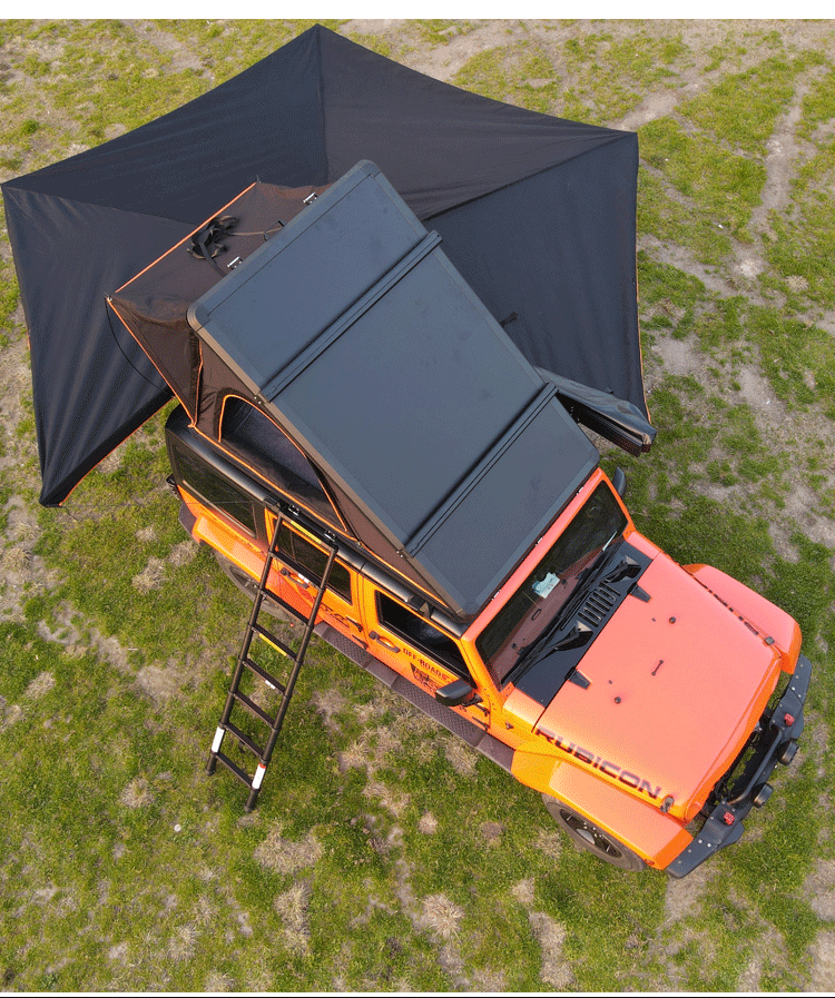 270-Degree Car Side Tent Fan-Shaped Canopy Side Tent for New Car Models, Frameless Camping Car Side Sunshade Tent