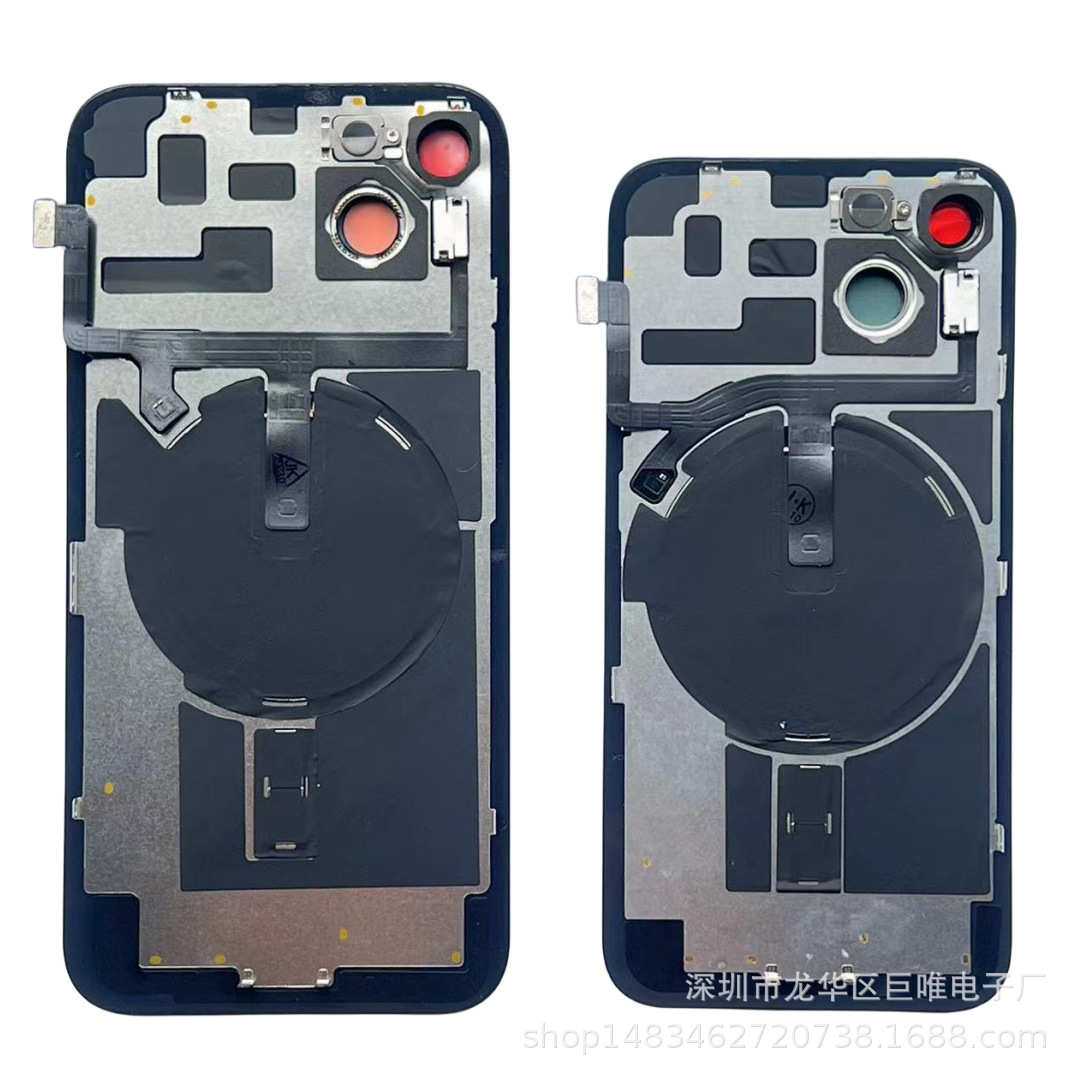 Suitable for Apple 14 plus back cover Assembly 14 rear glass with photo frame magnetic suction wireless charging cable