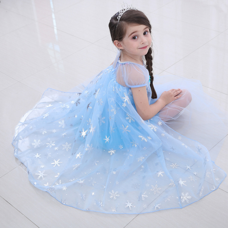 Frozen Frozen Ice Queen Elsa Princess Dress Elsa Dress Puffy Gauze Dress Girls' Clothing