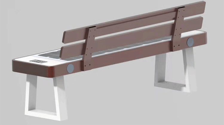 太阳能座椅带靠背USB手机无线充电蓝牙音箱智能长条座椅生产厂家详情2