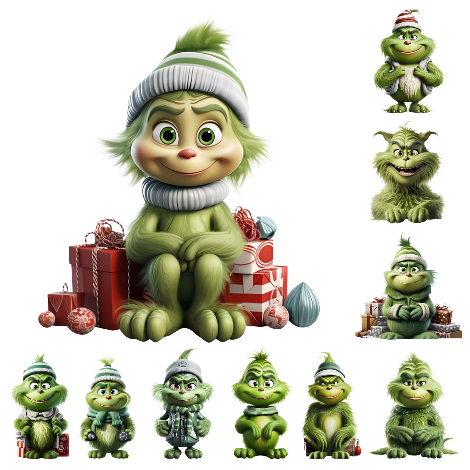 Navidad transfronteriza dibujos animados Grinch colgante creativo decoración del árbol de Navidad colgante acrílico colgante