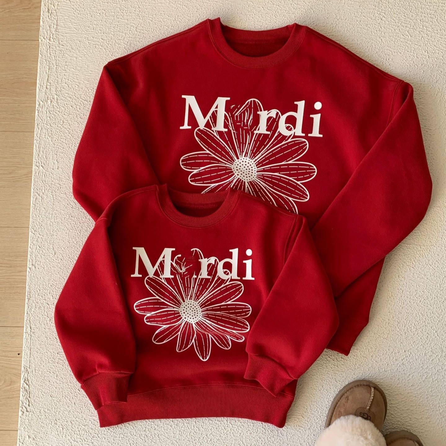 韩国潮牌卫衣小雏菊腊肠狗印花金高银同款纯棉圆领印花上衣女