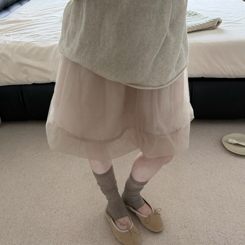 Korean-Style Relaxed Vibe~ Spring and Summer Thin Basic Versatile Slouchy Socks, Ins-Style Ballet-Style Half-Toe Socks