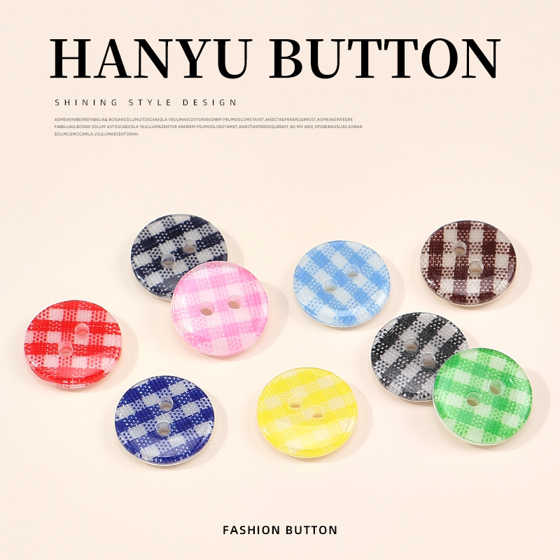 New Flat Plaid Two-Eye Resin Buttons Cardigan Shirt Buttons Dress Clothing Colorfulful Small Buttons New Flat Plaid Two-Eye Resin Buttons Cardigan Shirt Buttons Dress Clothing Colorfulful Small Buttons