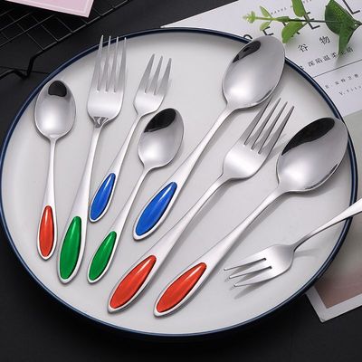 supply Stainless steel Drip glue Spoon fork Sapphire series Fork spoon