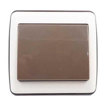 French switch iron plate steel frame socket panel switch engineering wall switch single double Open one two three four copper
