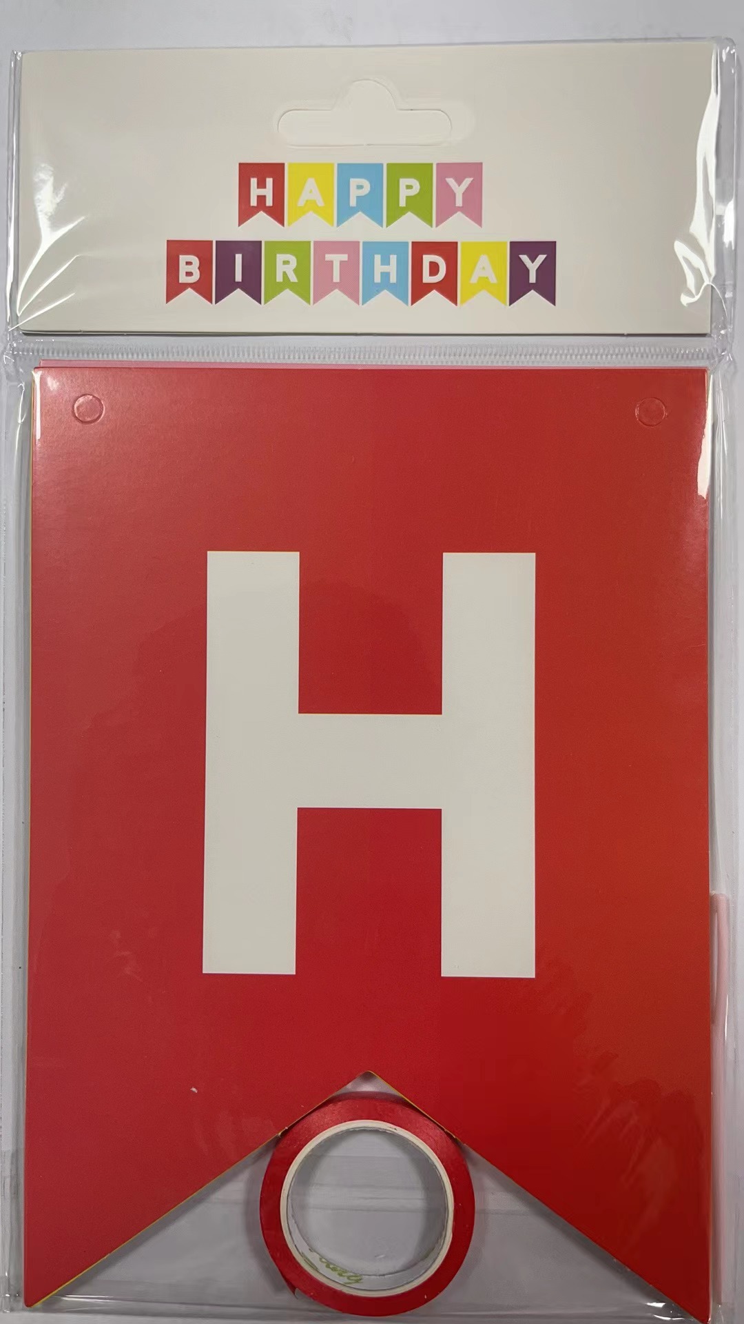 HAPPY BIRTHDAY fiesta de cumpleaños en inglés diseño diagonal de bandera de cola de mermaid letras banderas de color