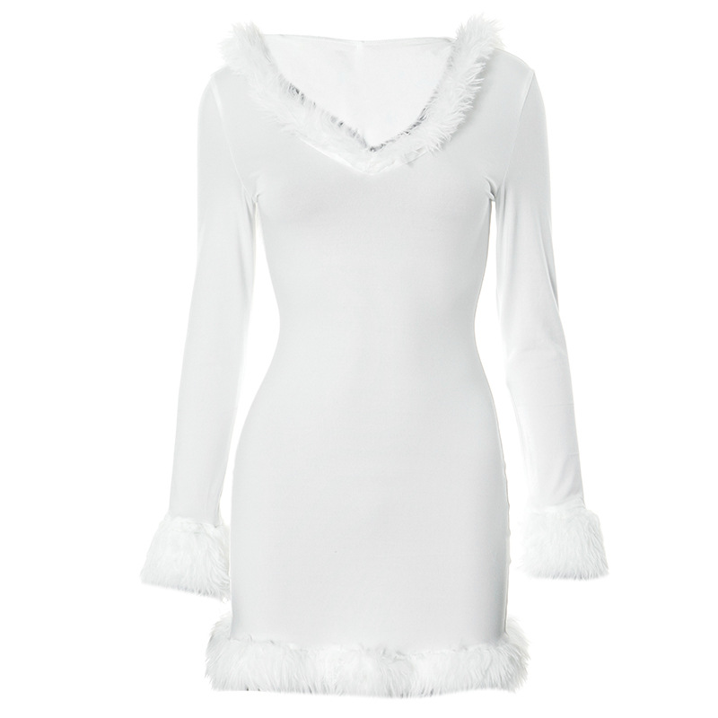 Women Clothing Sexy Pure White V Collar Sheath Frayed Women Clothing 11 Women Clothing Sexy Pure White V Collar Sheath Frayed Women Clothing