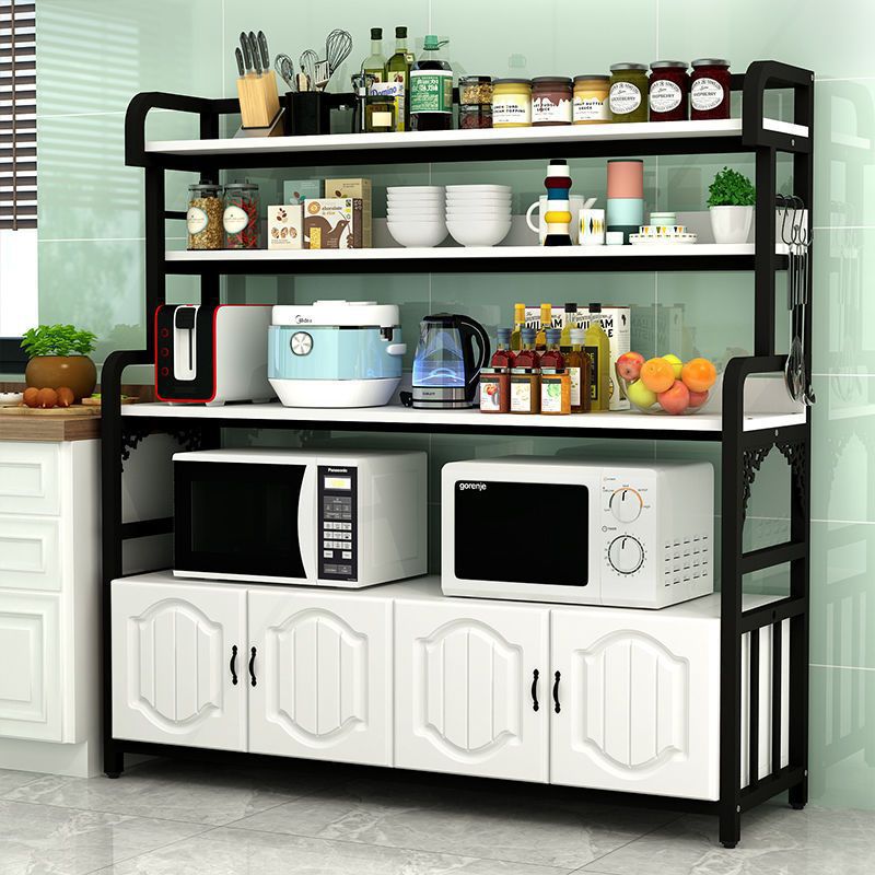 厨房收纳置物架家用落地一体式置物柜多功能可收纳碗柜橱柜餐边柜