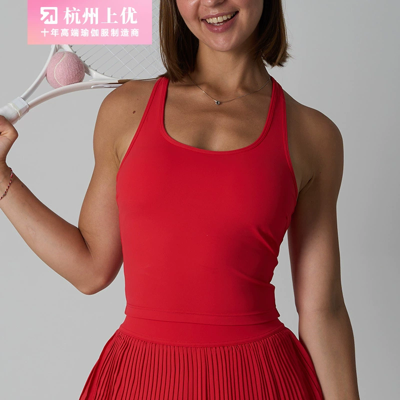 Костюм для бадминтона, съемная нагрудная подушка, спортивный жилет, универсальный теннисный бюстгальтер для йоги, фитнеса и бега для женщин