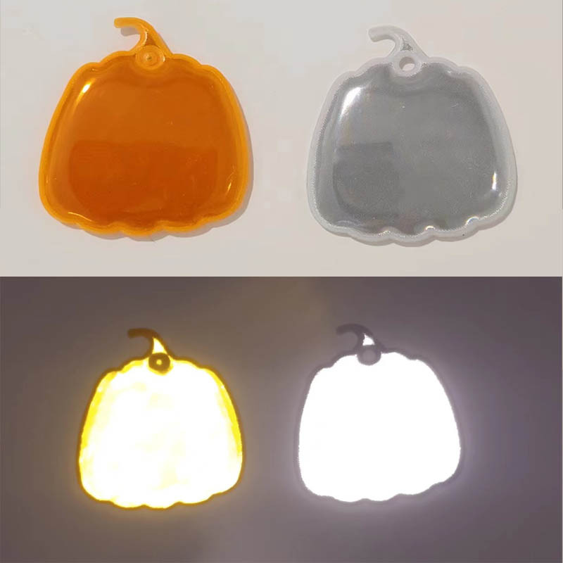 新款反光PVC南瓜圣诞节饰品 户外步行安全警示挂件箱包钥匙扣挂饰