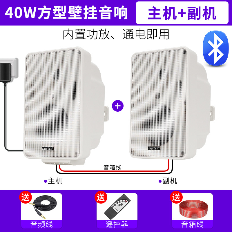 Xianke 1043 Altavoz Bluetooth inalámbrico de audio de pared activo Altavoz de interior para salas de conferencias de graves pesados