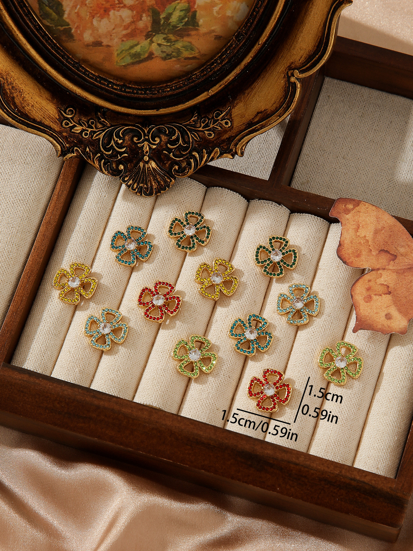 Plating Design 1 Pair Elegant Classic Style Four Leaf Clover Plating 304 Stainless Steel 18K Gold Plated Ear Studs