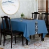 Navy blue-cotton, linen and ink blue