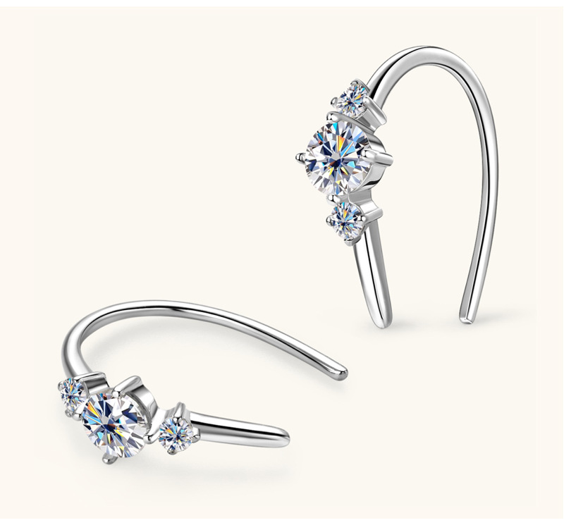 Pendientes de Diamantes Mosanj con Diseño Elegante