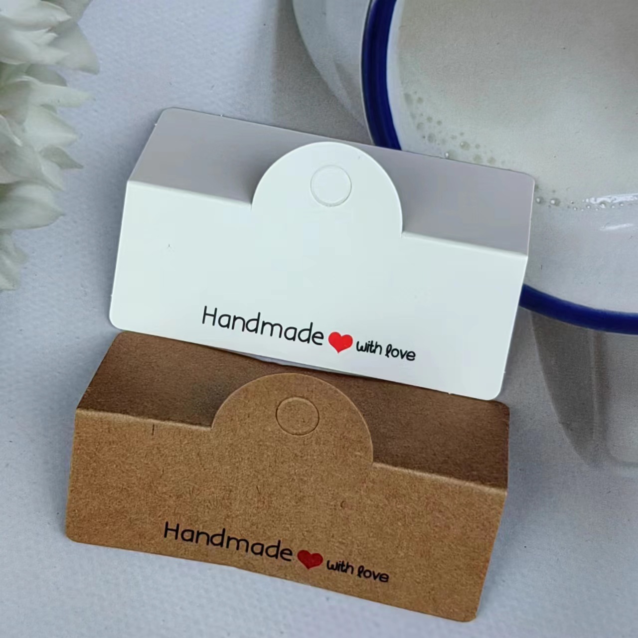 8*6牛皮纸卡对折卡头源头厂家包装展示卡头牛皮纸对折卡头