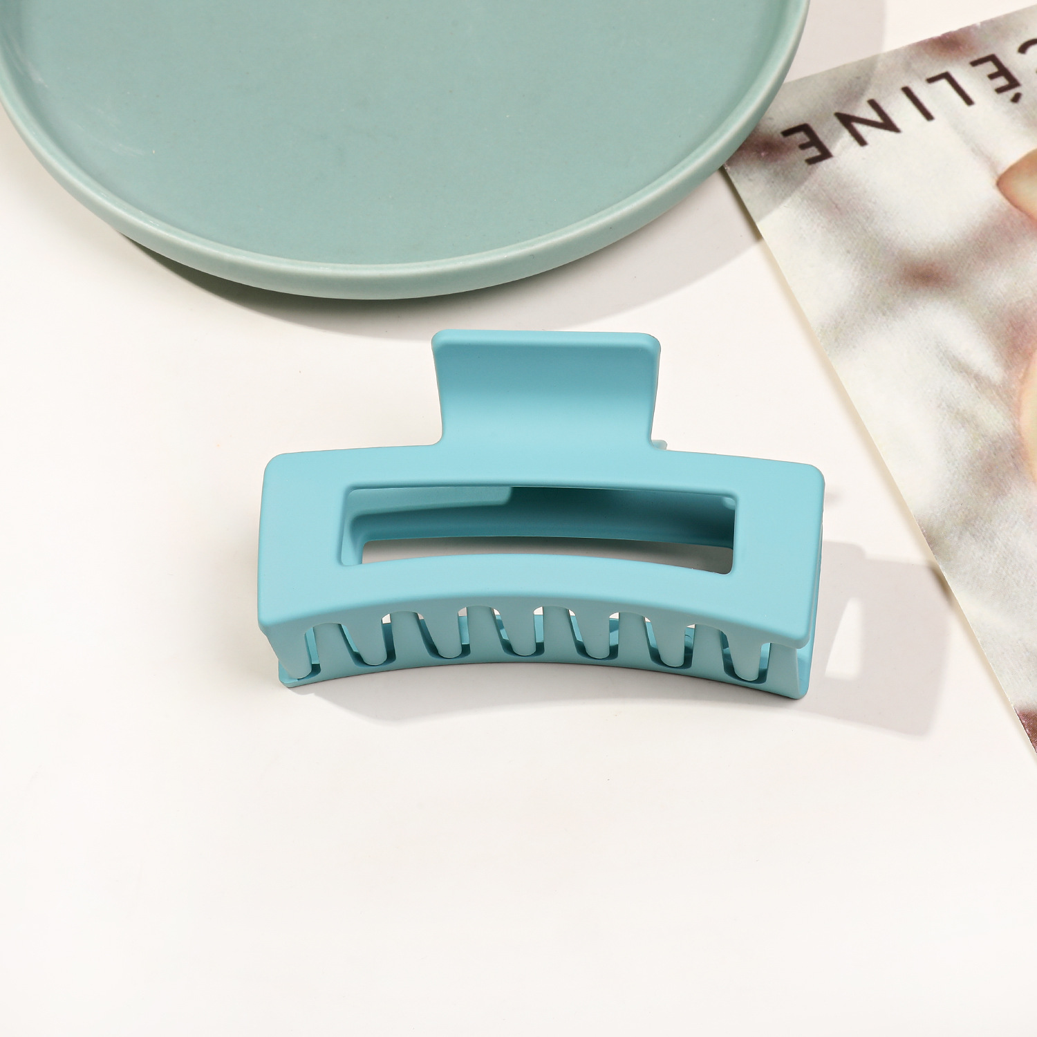 8.5cm 사각 반투명 홀 블루 45