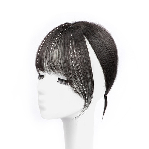 Fake bangs French bangs real hair Xuchang manufacturer wholesale 3d air bangs wig female head replacement wig piece
