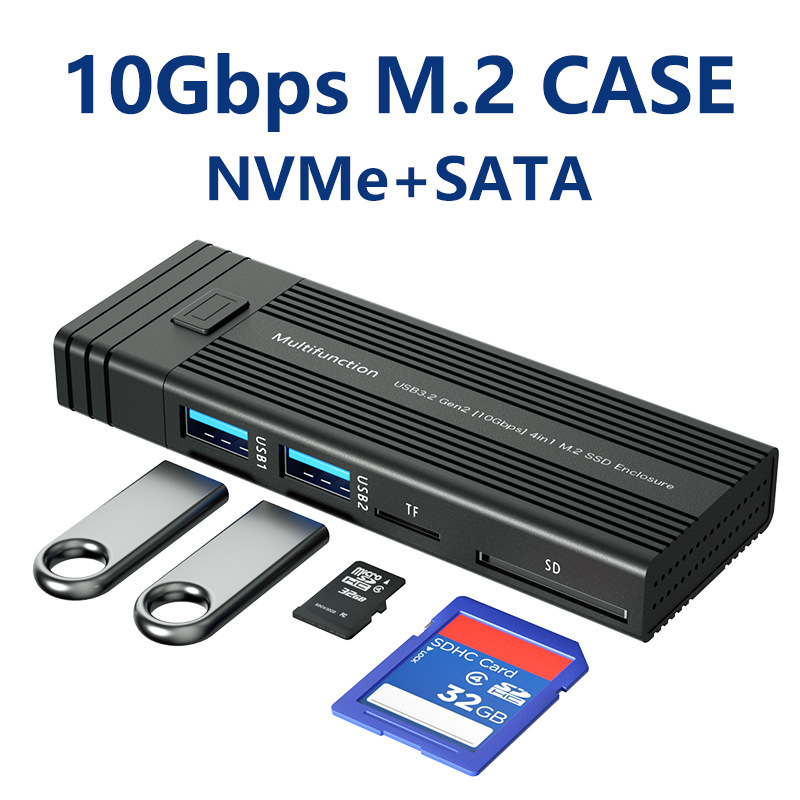 M2 Solid State Drive Enclosure Nvme Card Reader USB Hub External M2 Ssd Mobile Hard Drive Enclosure Expansion Dock M2 Solid State Drive Enclosure Nvme Card Reader USB Hub External M2 Ssd Mobile Hard Drive Enclosure Expansion Dock