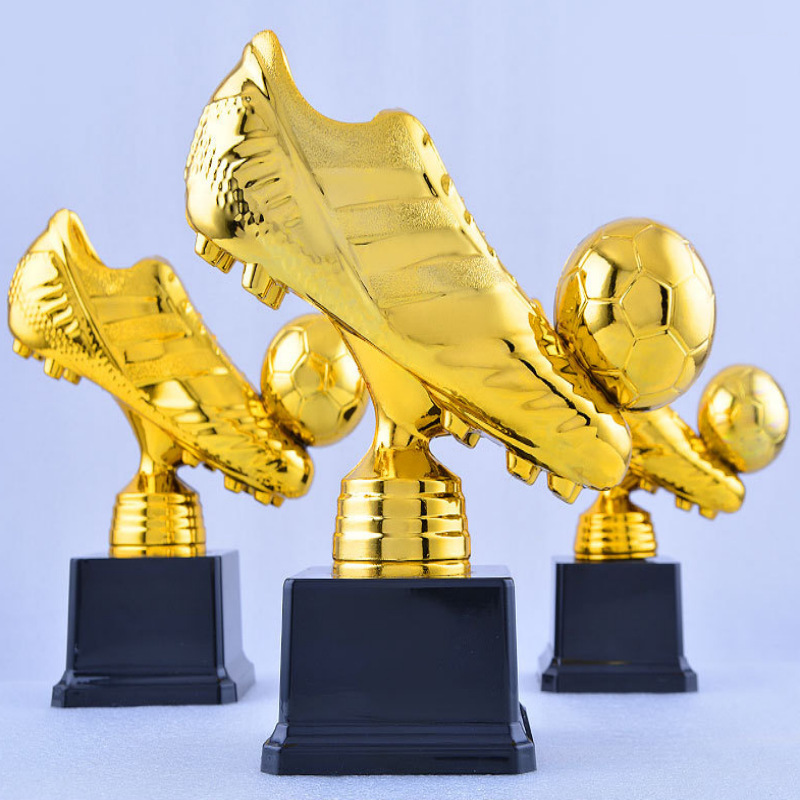 Fútbol botas de oro PREMIO DE LA Copa ventiladores suministros de oro botas galvanoplastia plástico trofeo transfronterizo base de suministro directo de fábrica de comercio exterior se puede cambiar
