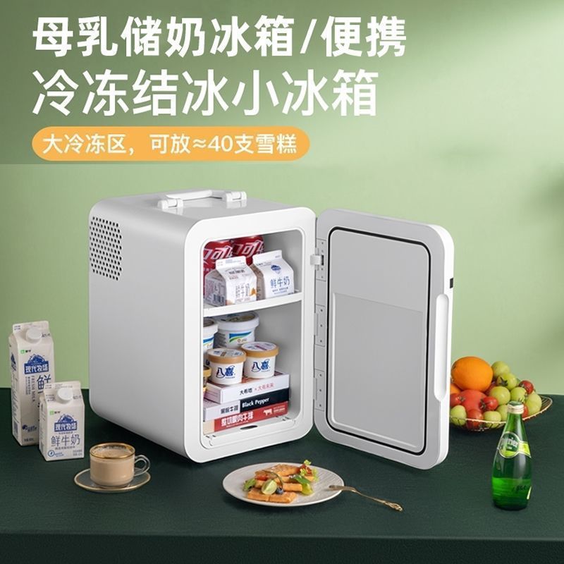 車用冷蔵庫 ミニ冷蔵庫 小型家庭用冷蔵母乳保存 シングルポータブル鮮度保持小型冷凍庫|undefined