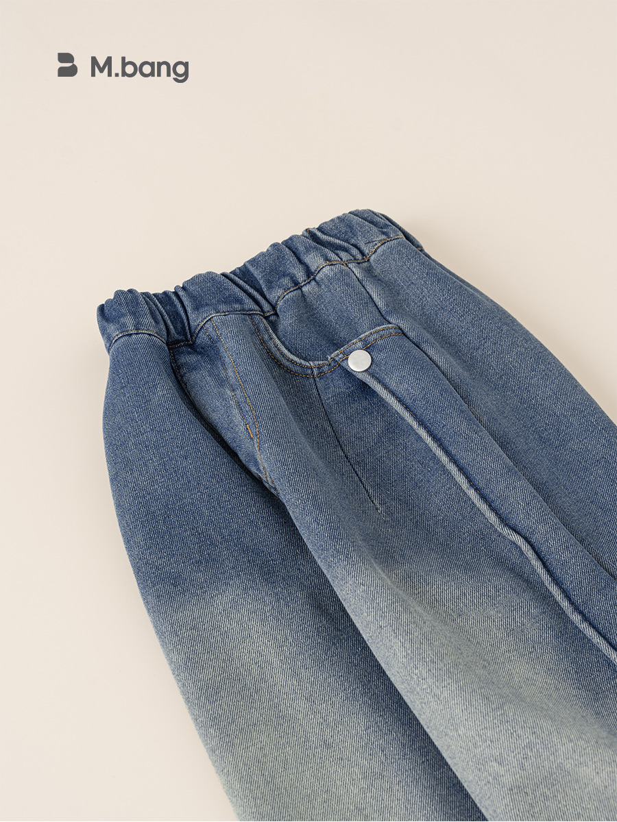 Ropa infantil Youbao, pantalones vaqueros para niñas, nuevos pantalones rectos holgados para niñas mayores, ropa de abrigo para otoño e invierno, pantalones largos con forro polar para niñas