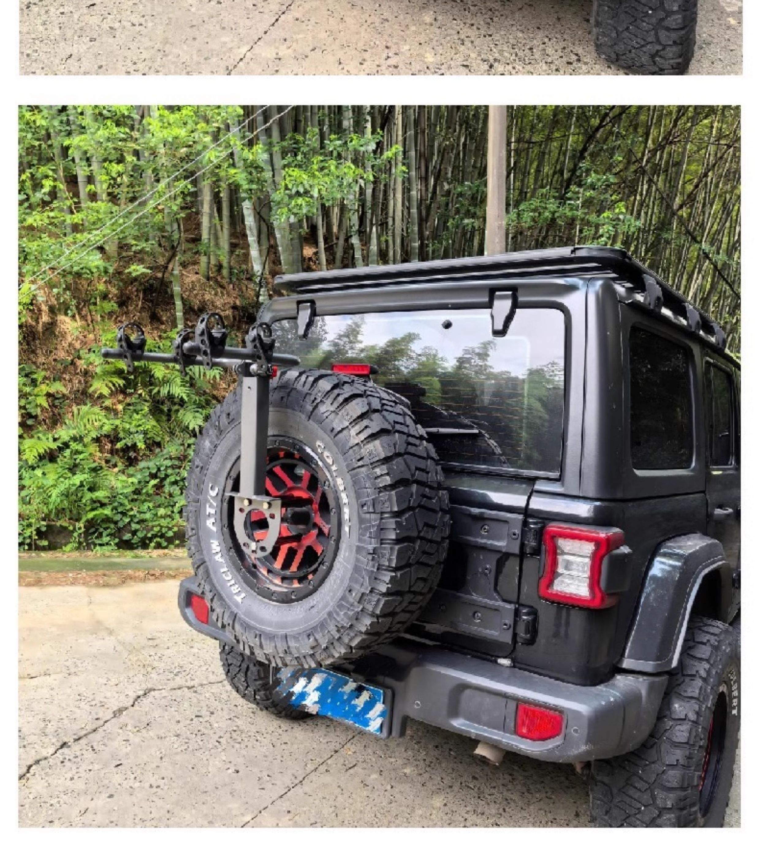 Wrangler Jietu Tank Raptor Liema Bj40 Car Bicycle Rack Foldableing Spare Tire Bicycle Rack