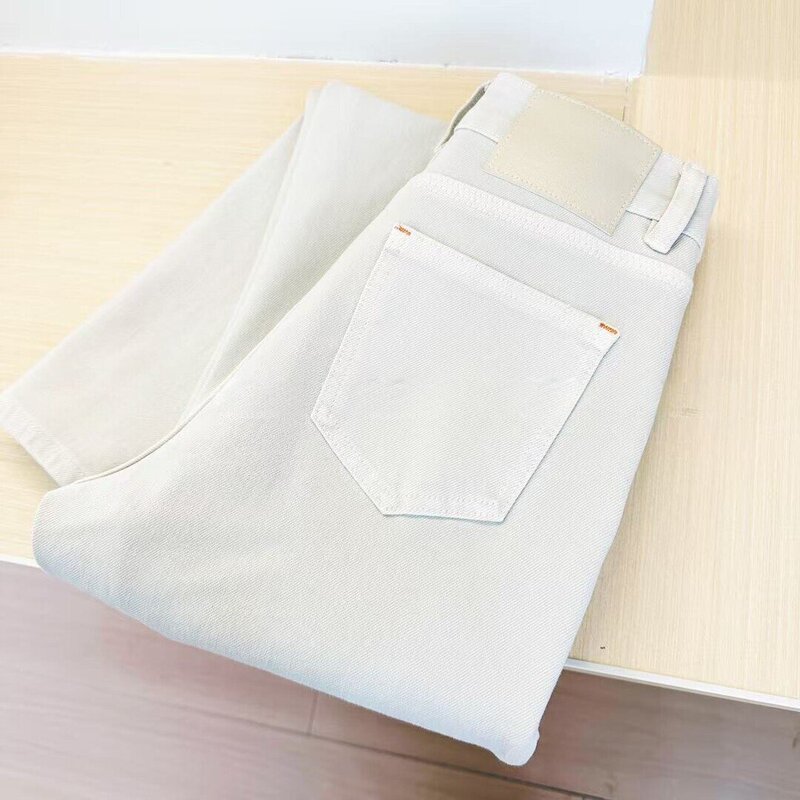 Perfect Stretch Fabric Old Money Style Straight-Leg Jeans 2026 Spring White Denim Jeans Women's Summer Thin Style Perfect Stretch Fabric Old Money Style Straight-Leg Jeans 2026 Spring White Denim Jeans Women's Summer Thin Style