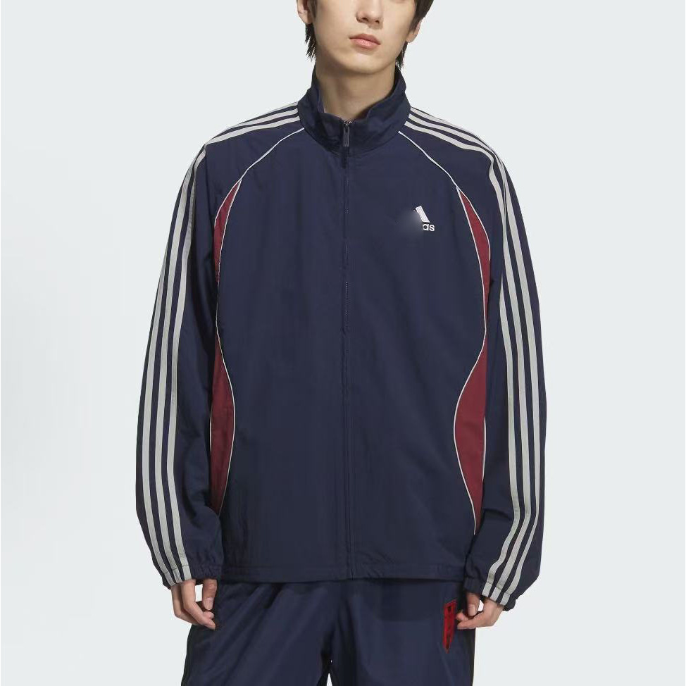 [Export Supply] Stand-up collar, zip-up, unisex, slim-fit, reflective casual sports jacket for nighttime wear