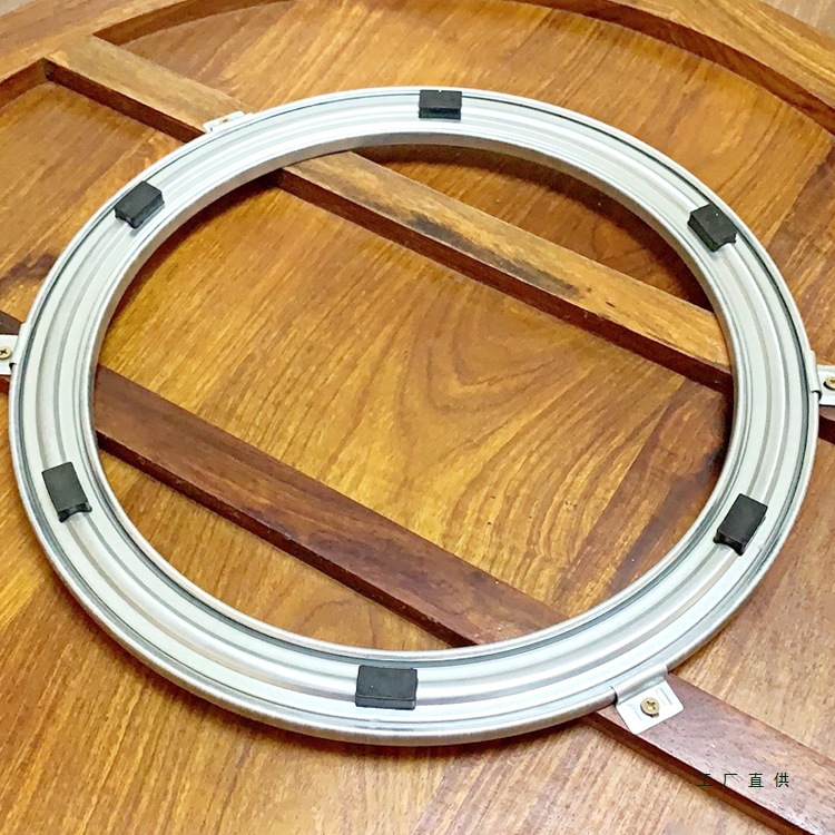 Mesa de comedor giratoria base rodamiento de madera maciza redonda gran mesa de hotel vidrio de mármol casero corazón giratorio