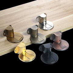 Zinc alloy adjustable floor suction no punching with glue zinc alloy magnetic snap buckle door stopper strong magnetic door suction wholesale