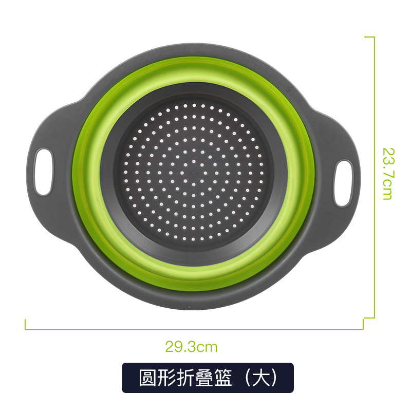 Canasta de filtro de agua para el hogar Cesta de drenaje retráctil plegable redonda cuadrada Cubo de almacenamiento plegable Lavabo de cocina