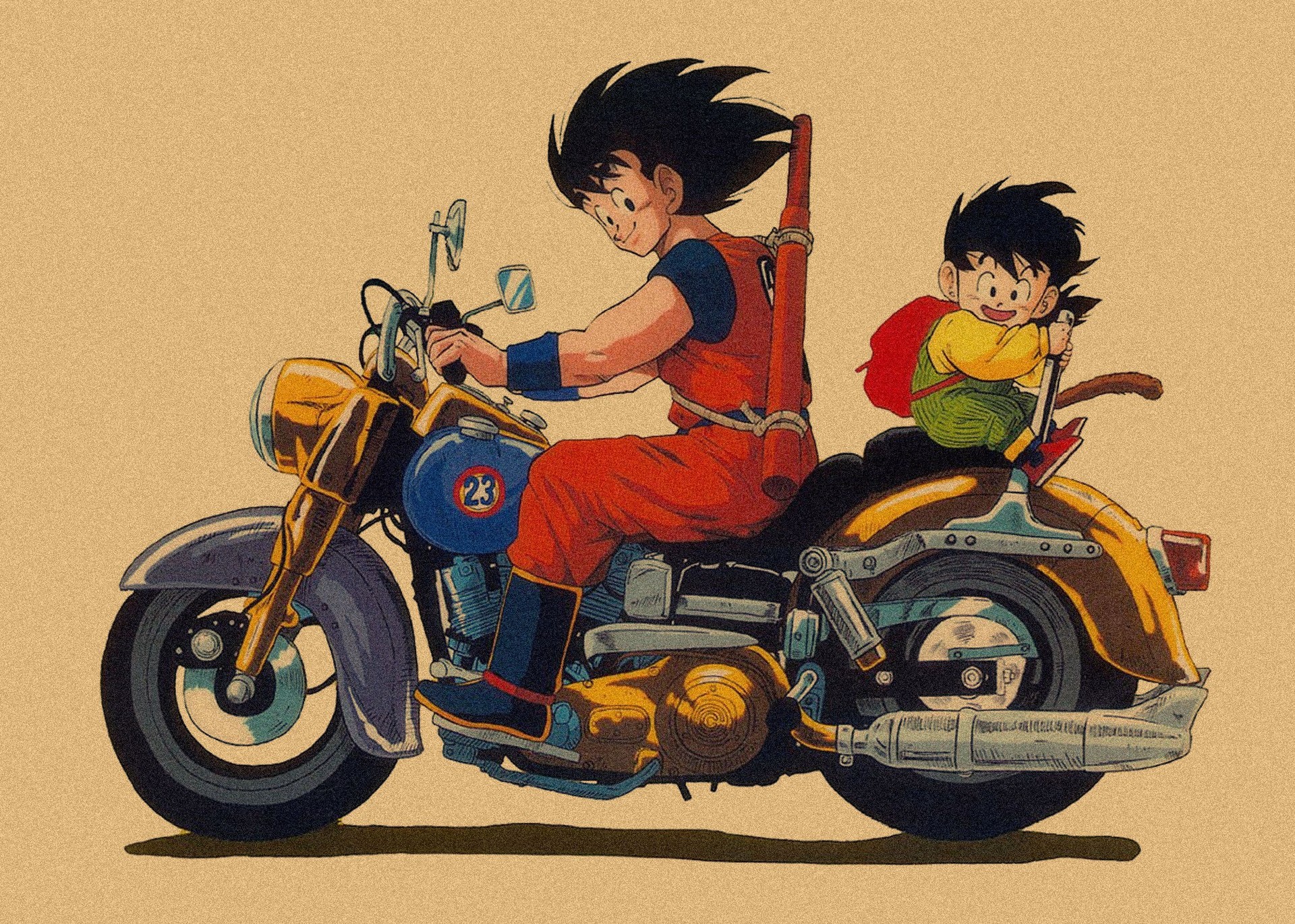 日本式アニメ七龍珠アラレ復古クラフト紙ポスター鳥山明装飾画孫悟空壁画316