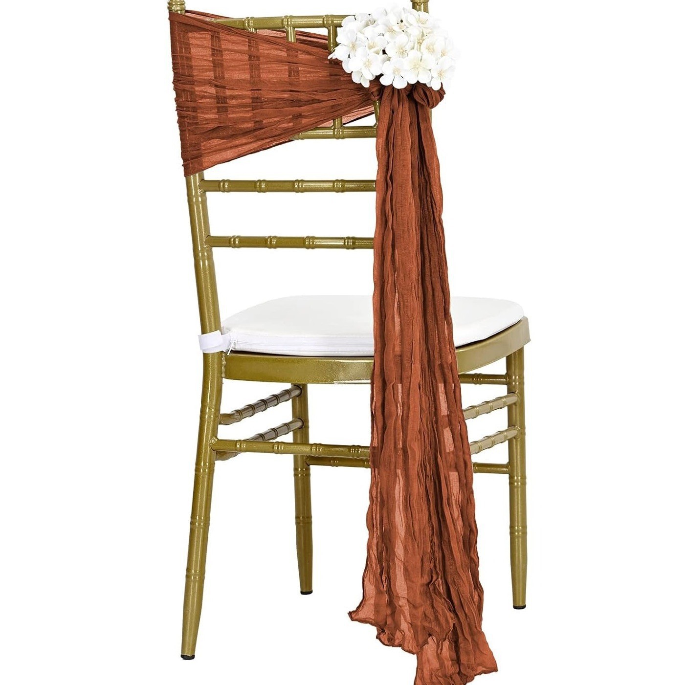 Flor de Bali cascada mariposa decoración de boda hotel decoración de reunión banquete cubierta de silla transfronteriza