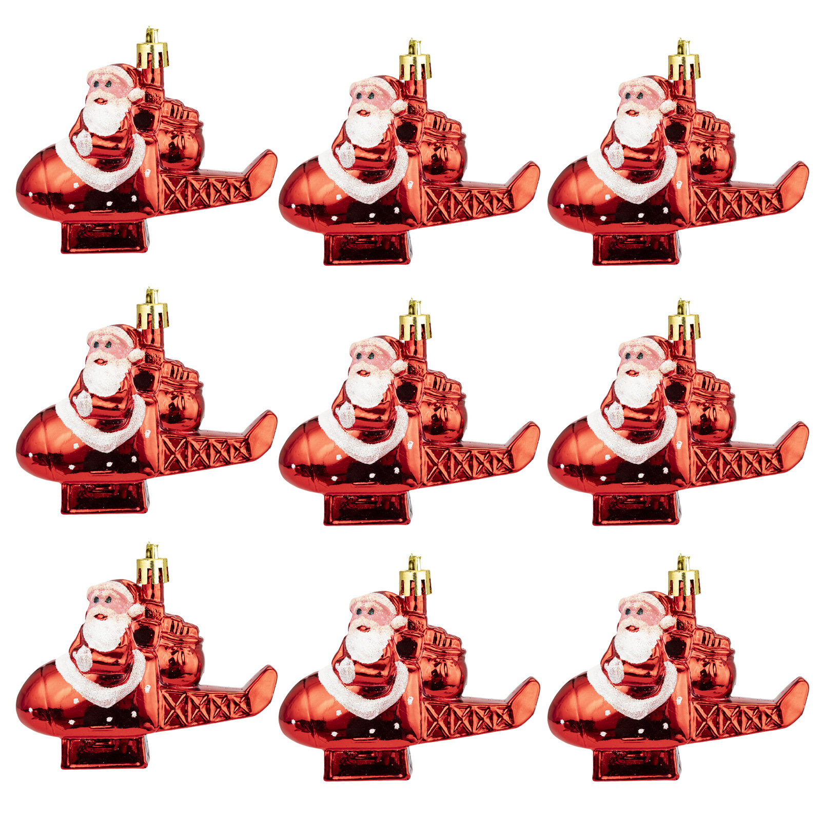 Light Old Man Aircraft Painted Plastic Hanging Christmas Tree Pendant Christmas Decoration Holiday Arrangement_voghion.com