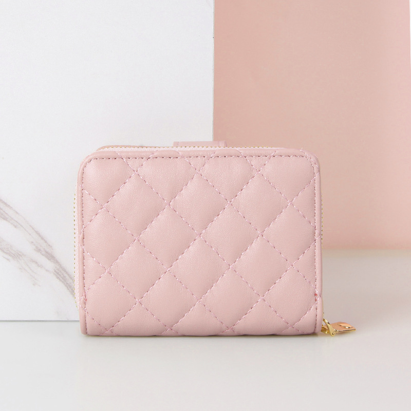 Transfronterizo popular 2023 nuevo titular de la tarjeta bordado hilo corto billetera de las mujeres billetera pequeña billetera de estudiante monedero de mano