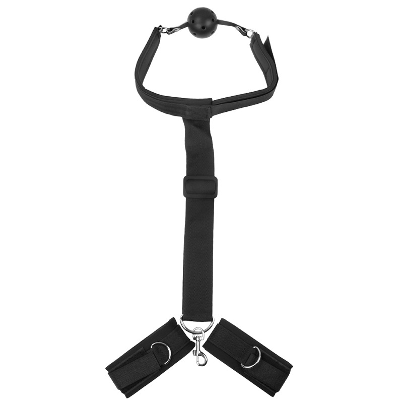 Adult Sex Fun Sm Training Foltergerät Reverse Back Mundstöpsel Gurtband Bindung Handschellen Mundstöpsel Produkte für Erwachsene_voghion.com