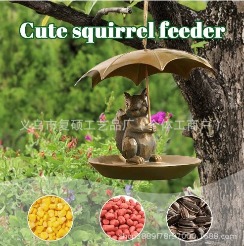 Новая кормушка для птиц с зонтиком, подвесная кормушка для птиц с зонтиком
