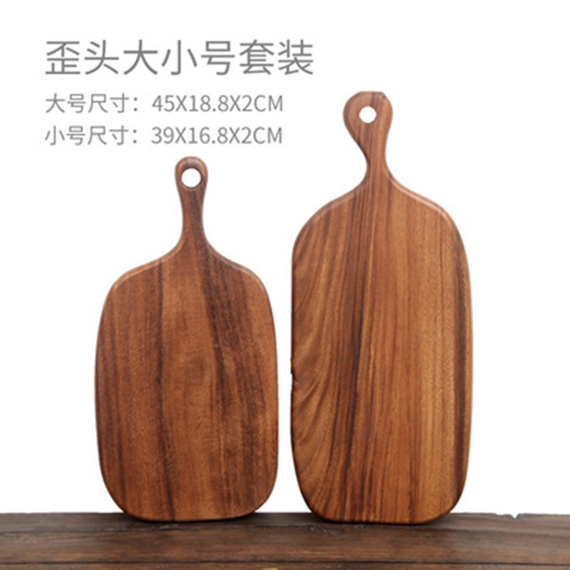 Transfronterizo japonés de madera maciza bandeja de madera sushi redondo pan casero tablero de filete tablero de pastel