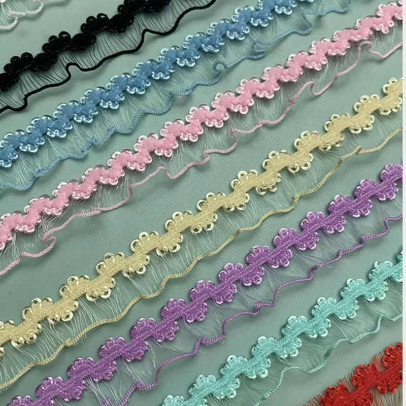 爆款优质弹力彩色蕾丝鱼丝花边DIY服装窗帘布艺手工工艺品配件
